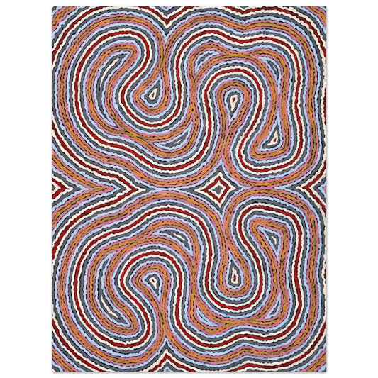 Clifford Possum Tjapaltjarri - Untitled Narripi Worm Dreaming - 1996  75x100 cm / 30x40inches Fine Art Poster