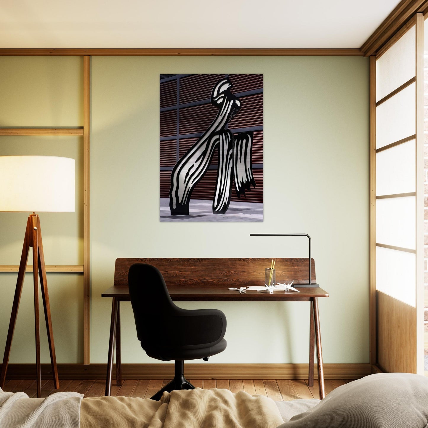 BRUSHSTROKE 1996 - Roy Lichtenstein Brushed Aluminum Print - 70x100 cm / 28x40 inches | Roy Lichtenstein Aluminum Print | Roy Lichtenstein Prints