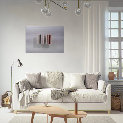 RELIEF CONSTRUCTION IN WHITE BLACK AND MAROON 1963 - Victor Pasmore Brushed Aluminum Print - 70x100 cm / 28x40 inches | Victor Pasmore Aluminum Print | Victor Pasmore Prints