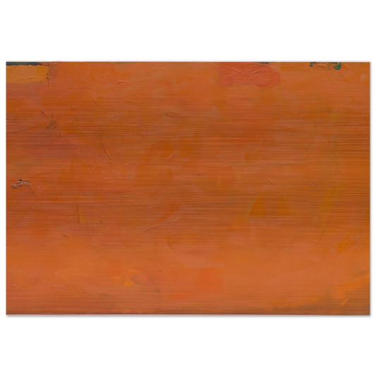 Untitled Orange Painting - Robert Ryman Brushed Aluminum Print - 70x100 cm / 28x40 inches | Robert Ryman Aluminum Print | Robert Ryman Prints