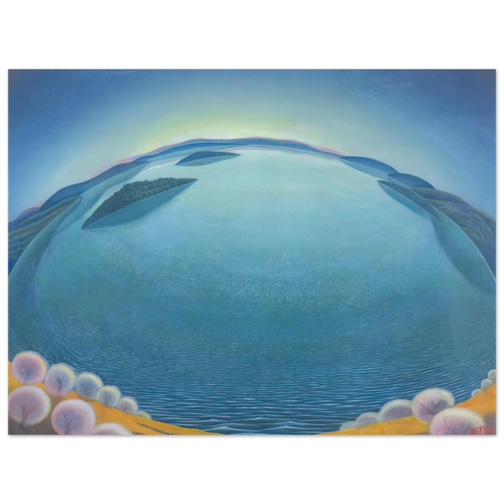 Gerardo Dottori - Lago-alba - 1942  75x100 cm / 30x40inches Fine Art Poster