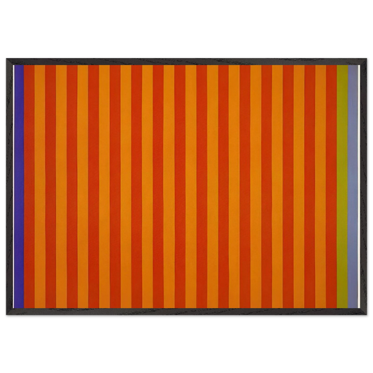 EdgesSolar Beat - 1962 - Gene Davis 70x100 cm / 28x40 inches Framed Art Print – Black Wooden Frame