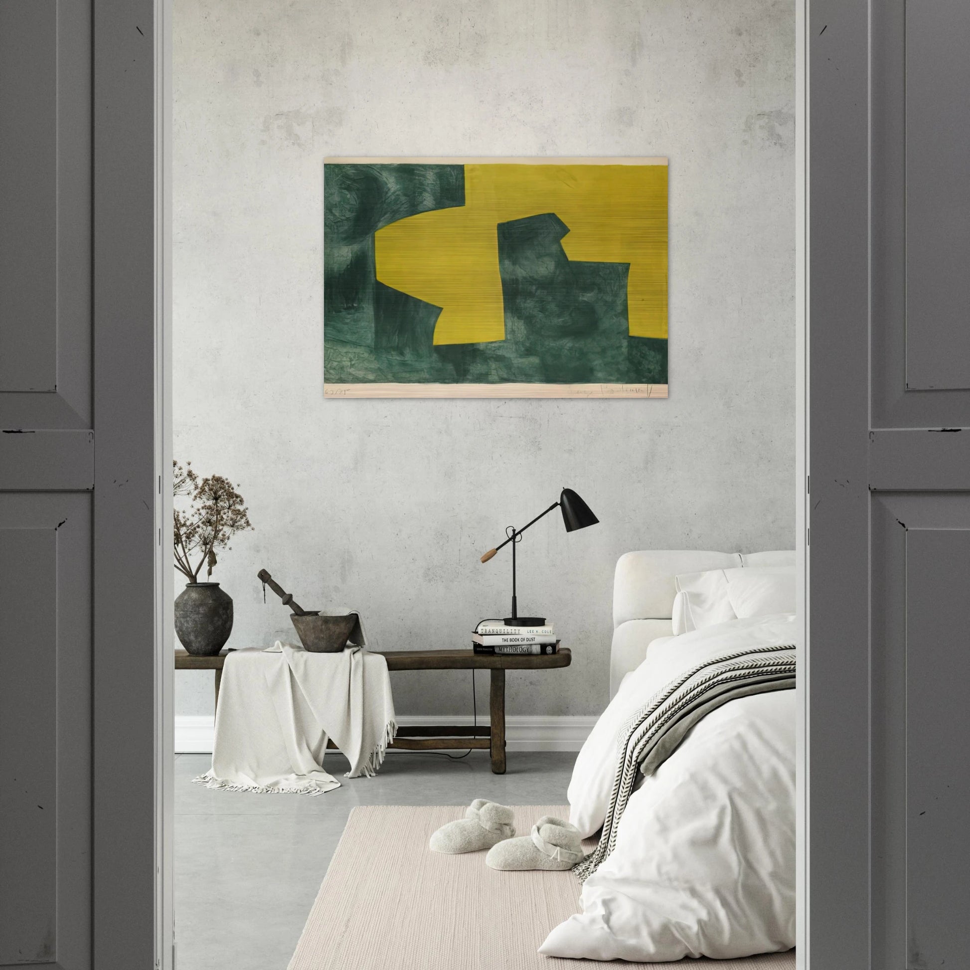 Composition verte et jaune - 1966 - Serge Poliakoff Brushed Aluminum Print - 70x100 cm / 28x40 inches | Serge Poliakoff Aluminum Print | Serge Poliakoff Prints