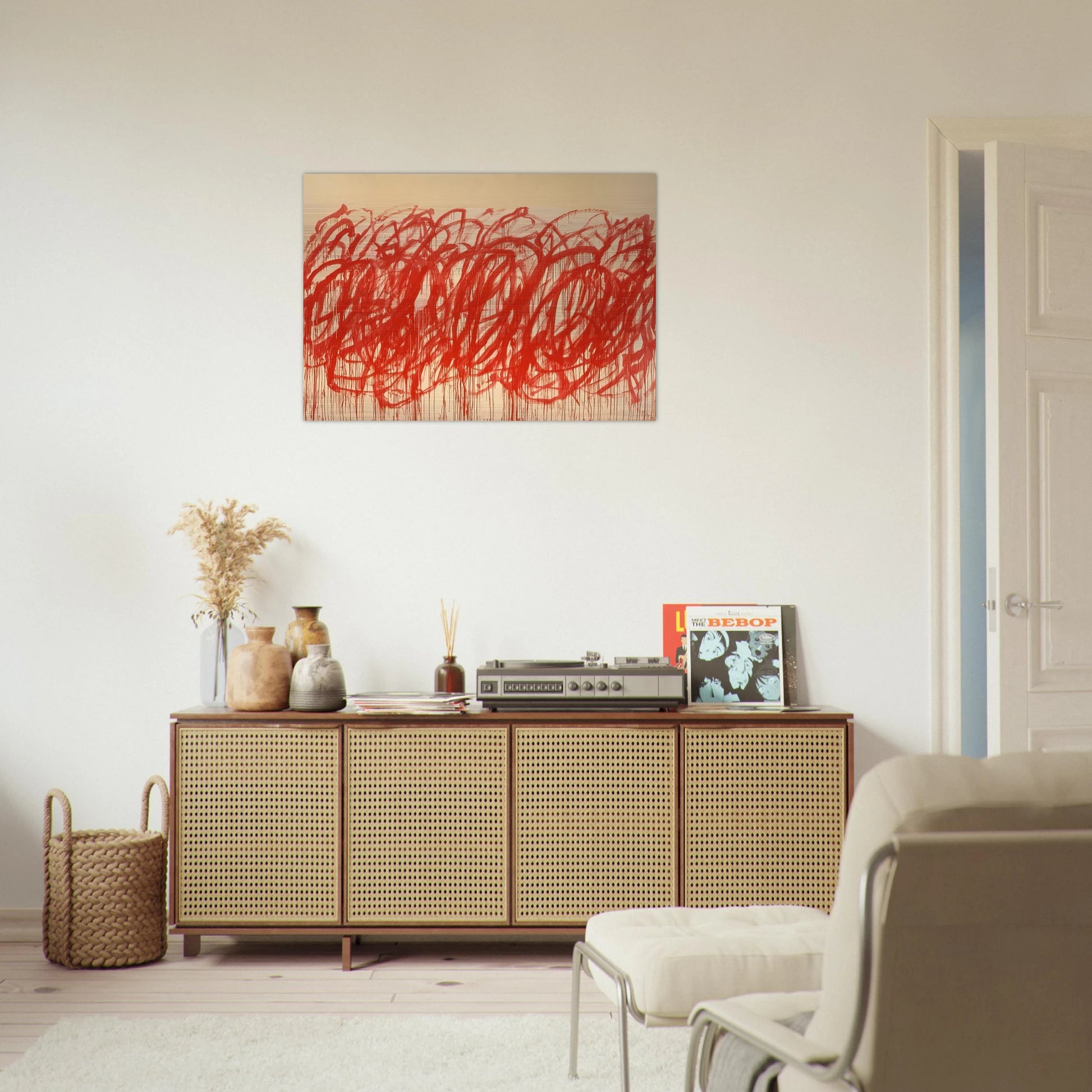 Untitled  Bacchus  - Cy Twombly Brushed Aluminum Print - 70x100 cm / 28x40 inches | Cy Twombly Aluminum Print | Cy Twombly Prints