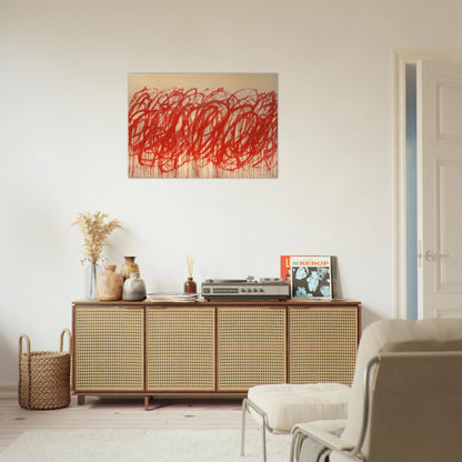 Untitled  Bacchus  - Cy Twombly Brushed Aluminum Print - 70x100 cm / 28x40 inches | Cy Twombly Aluminum Print | Cy Twombly Prints