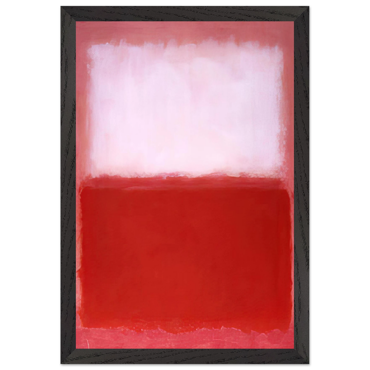 Mark Rothko - White Over Red - 1957 Wall Art - 21x29.7 cm / 8x12" - Premium Wooden Framed Poster With Fine Art Paper-canvas - Wood frame