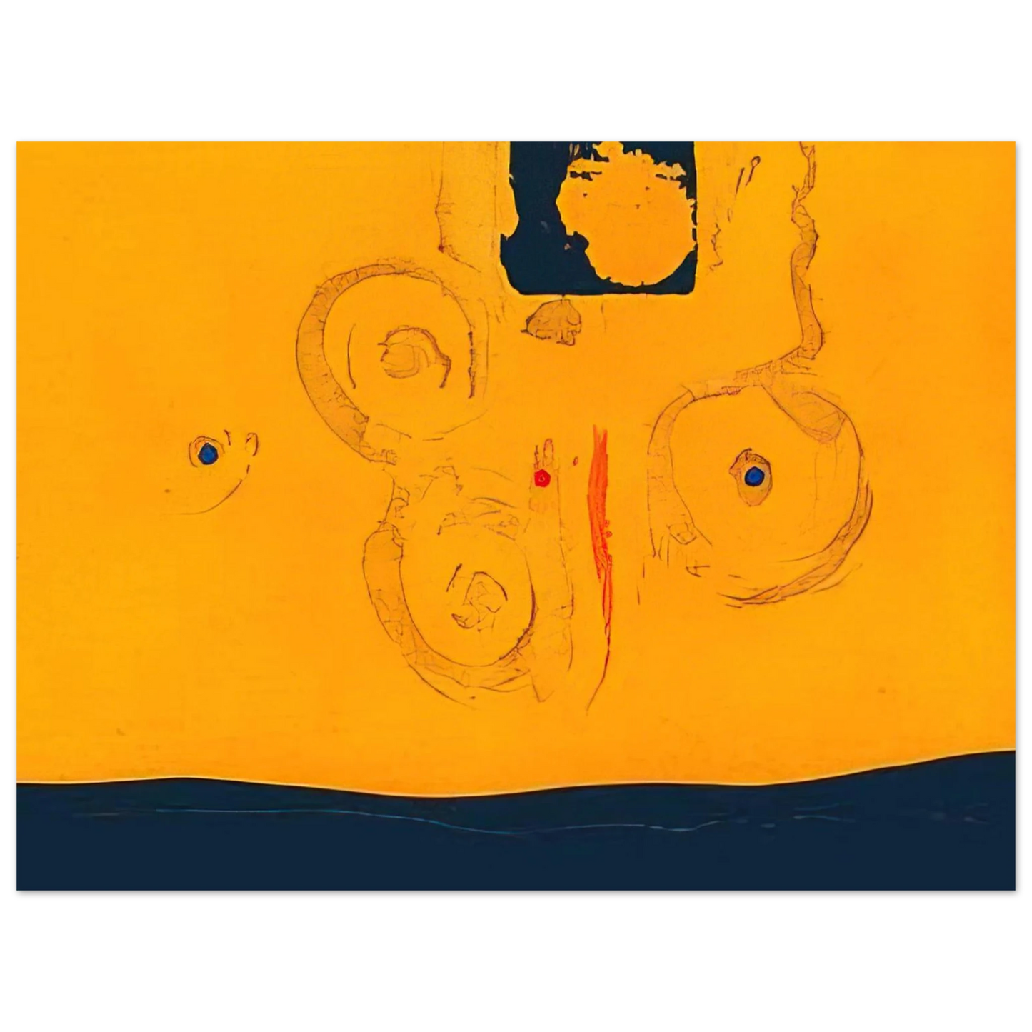 Helen Frankenthaler - Plaza Real - 1988 Wall art - A2 (42 x 59.4  cm) - Fine Art Poster-canvas - -