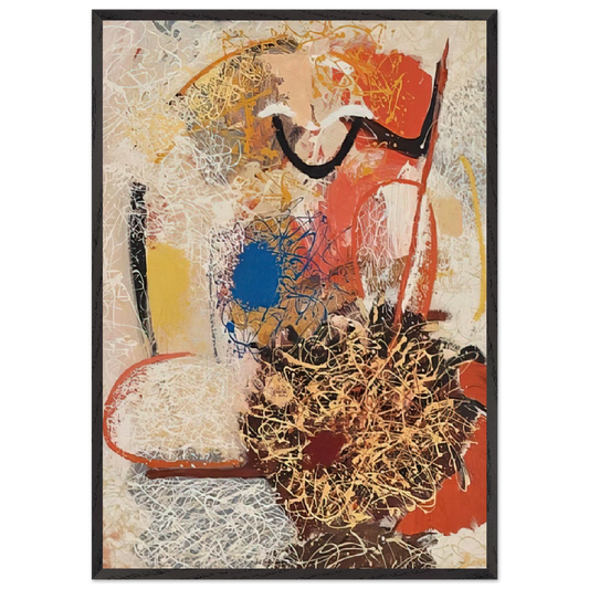 Untitled I - 1957 - John Ferren 70x100 cm / 28x40 inches Framed Art Print – Black Wooden Frame