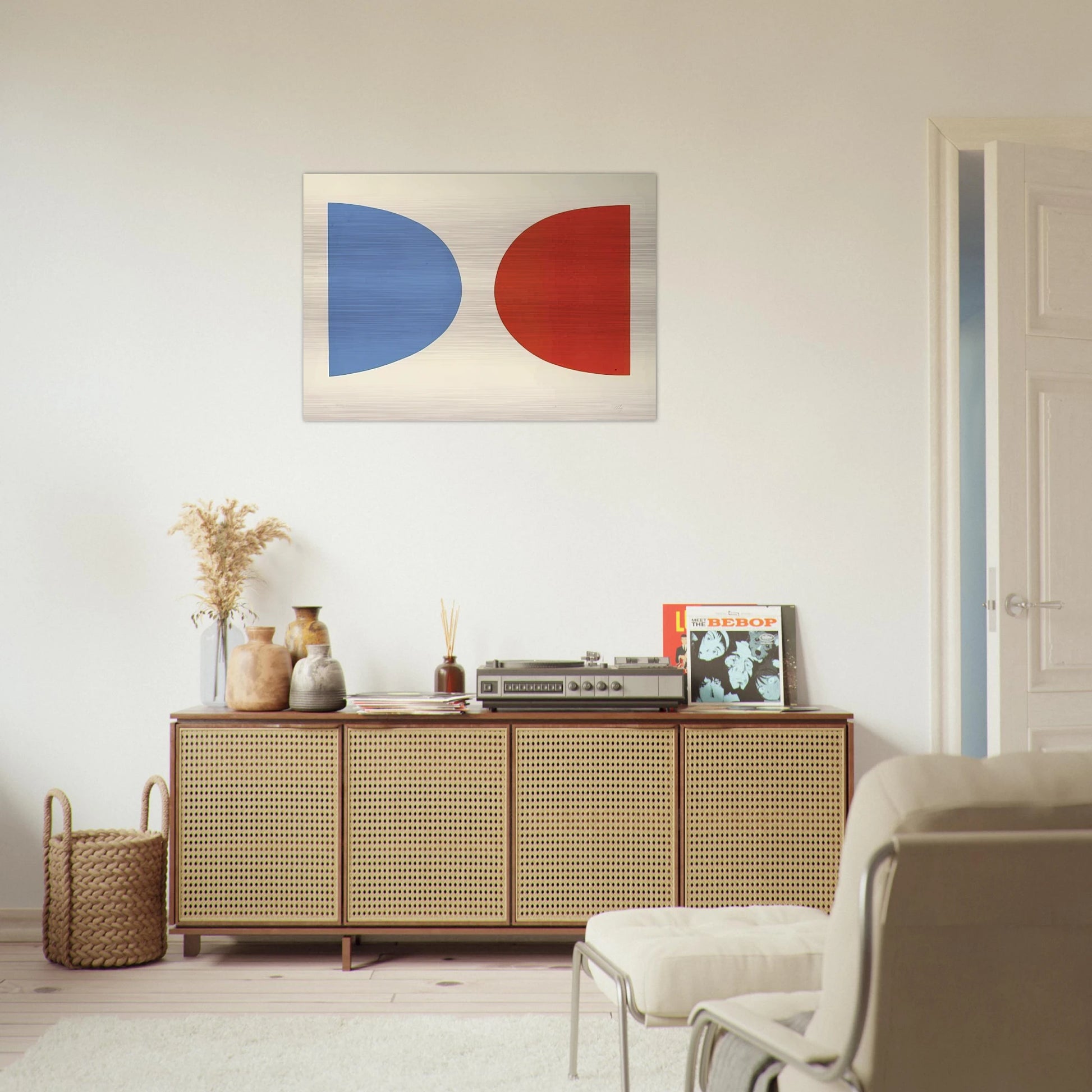 Blue and Orange - Ellsworth Kelly Brushed Aluminum Print - 70x100 cm / 28x40 inches | Ellsworth Kelly Aluminum Print | Ellsworth Kelly Prints