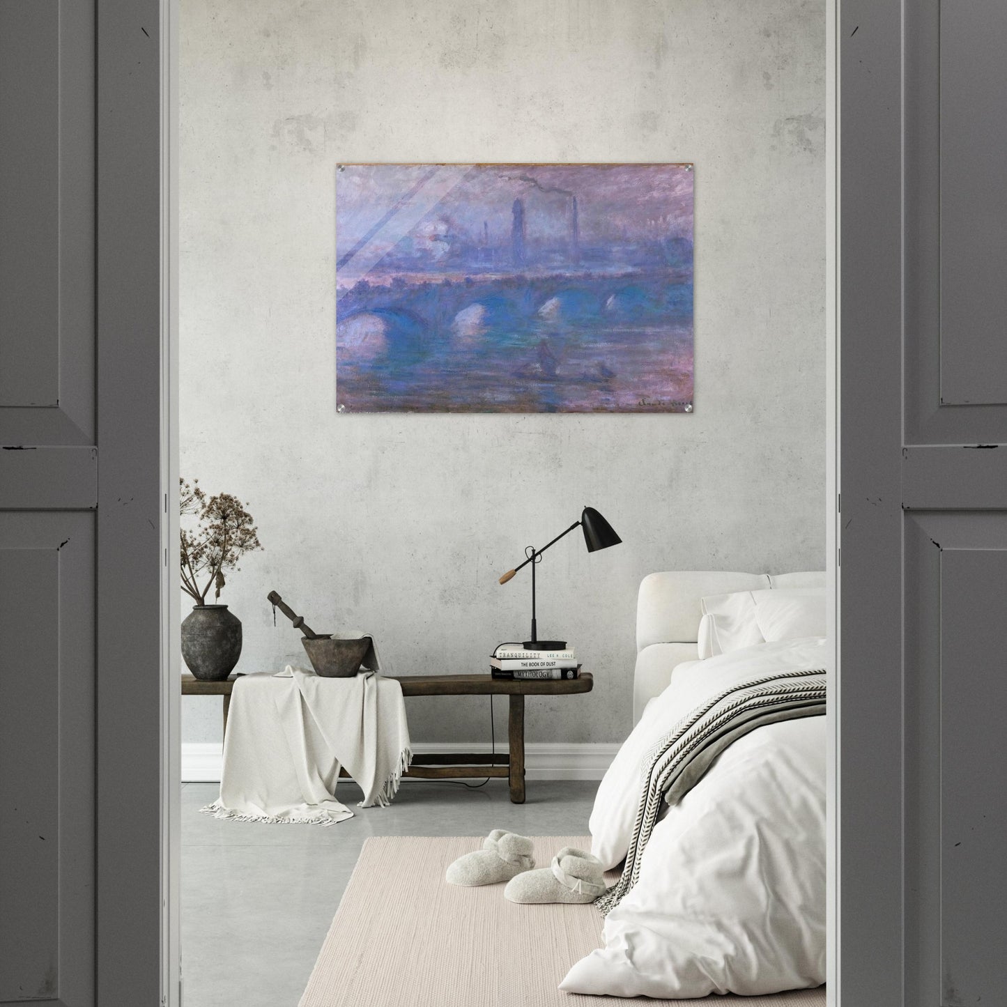 Waterloo Bridge, Misty Morning - claude monet Acrylic Print - 70x100 cm / 28x40″ inches