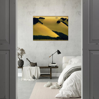 Golden Hills - Eyvind Earle Brushed Aluminum Print - 70x100 cm / 28x40 inches | Eyvind Earle Aluminum Print | Eyvind Earle Prints