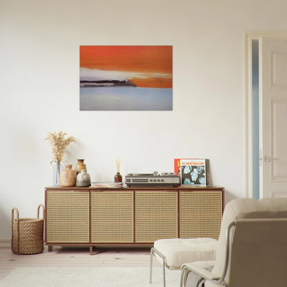Chemin de fer au bord de la mer, soleil couchant - 1955 - Nicolas de Stael Brushed Aluminum Print - 70x100 cm / 28x40 inches | Nicolas de Stael Aluminum Print | Nicolas de Stael Prints