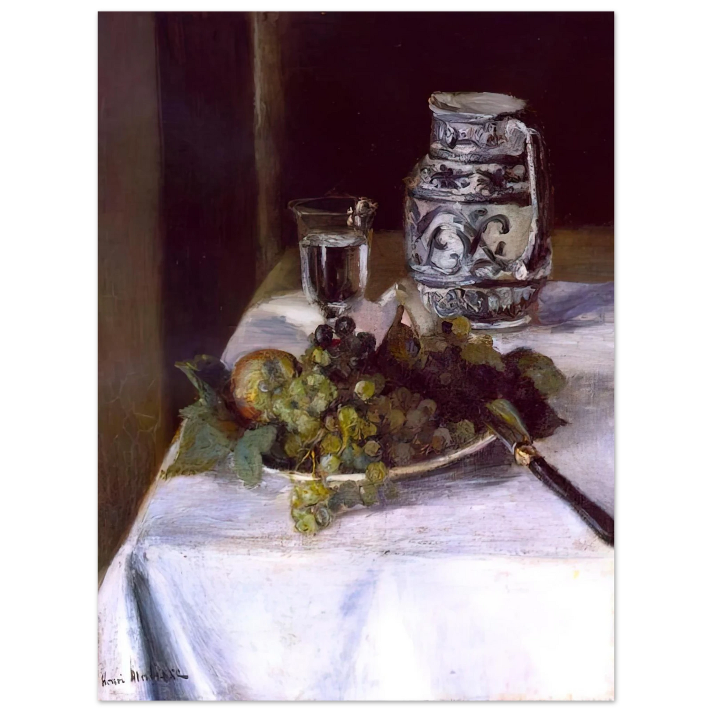 Henri Matisse - STILL LIFE WITH GRAPES 1896  75x100 cm / 30x40inches Fine Art Poster