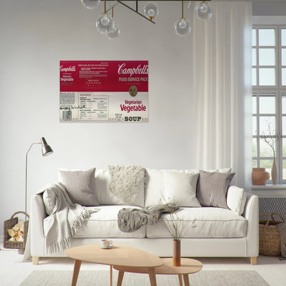 Campbell Soup Company - Andy Warhol Brushed Aluminum Print - 70x100 cm / 28x40 inches | Andy Warhol Aluminum Print | Andy Warhol Prints