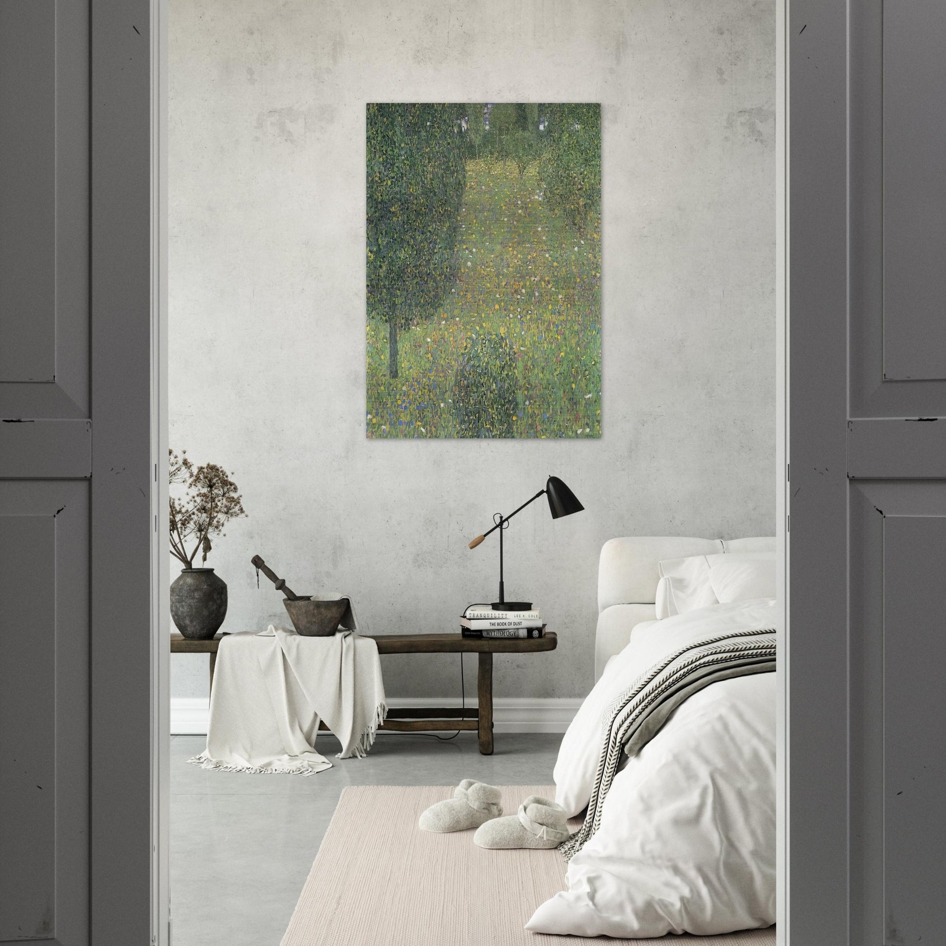 LANDSCAPE GARDEN MEADOW IN FLOWER - Gustav Klimt Brushed Aluminum Print - 70x100 cm / 28x40 inches | Gustav Klimt Aluminum Print | Gustav Klimt Prints