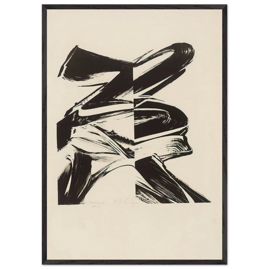 Untitled From a Laugh without Mouth - Karl Otto Gotz 70x100 cm / 28x40 inches Framed Art Print – Black Wooden Frame