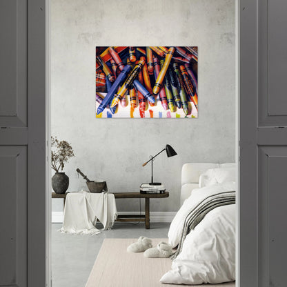 CRAYOLA 1973 - Audrey Flack Brushed Aluminum Print - 70x100 cm / 28x40 inches | Audrey Flack Aluminum Print | Audrey Flack Prints