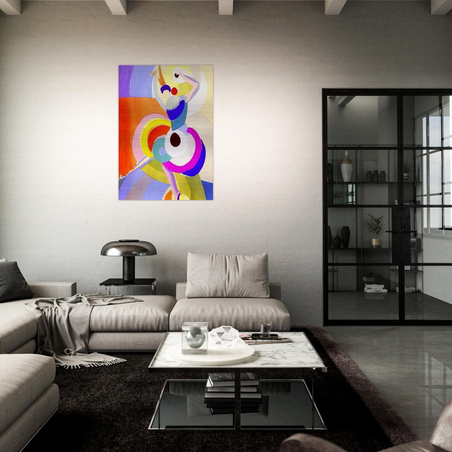 FLAMENCO DANCER - Sonia Delaunay Brushed Aluminum Print - 70x100 cm / 28x40 inches | Sonia Delaunay Aluminum Print | Sonia Delaunay Prints