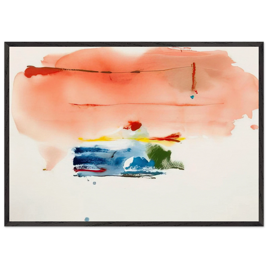 Santa Fe II - 1986 - Helen Frankenthaler 70x100 cm / 28x40 inches Framed Art Print – Black Wooden Frame