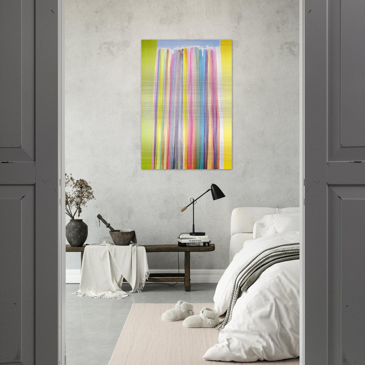 Oriole Sky - 1972 - Ronnie Landfield Brushed Aluminum Print - 70x100 cm / 28x40 inches | Ronnie Landfield Aluminum Print | Ronnie Landfield Prints