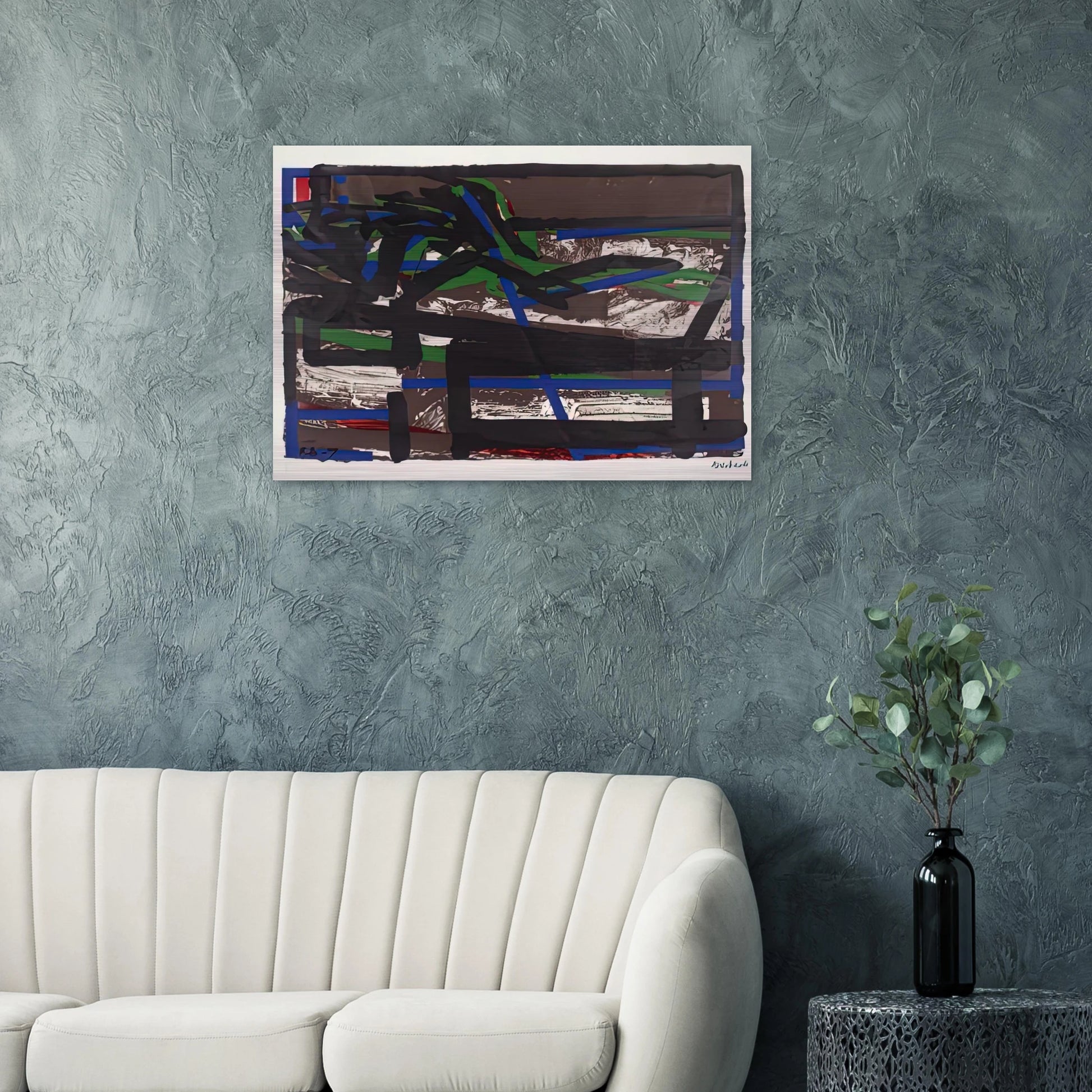 RECLINING FIGURE II - Frank Auerbach Brushed Aluminum Print - 70x100 cm / 28x40 inches | Frank Auerbach Aluminum Print | Frank Auerbach Prints