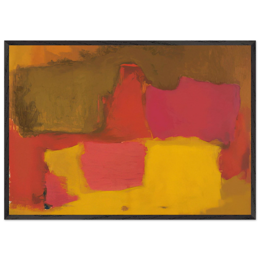 AWAY 1964 - Esteban Vicente 70x100 cm / 28x40 inches Framed Art Print – Black Wooden Frame