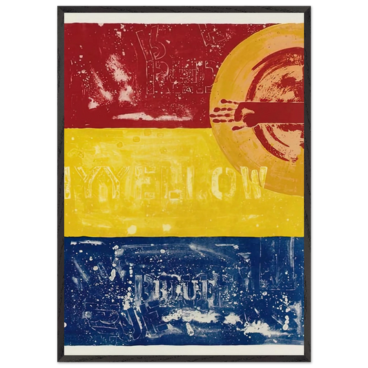 PERISCOPE I ULAE 200 - Jasper Johns 70x100 cm / 28x40 inches Framed Art Print – Black Wooden Frame