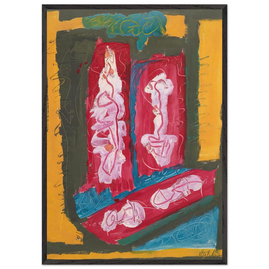 Untitled - 1953 N2 - Betty Parsons 70x100 cm / 28x40 inches Framed Art Print – Black Wooden Frame