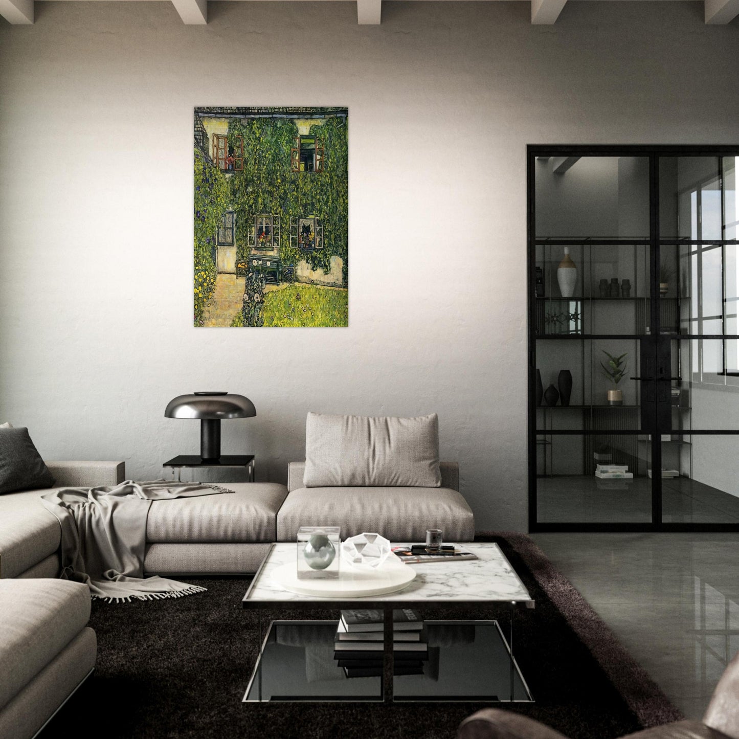THE HOUSE OF GUARDABOSCHI - Gustav Klimt Brushed Aluminum Print - 70x100 cm / 28x40 inches | Gustav Klimt Aluminum Print | Gustav Klimt Prints