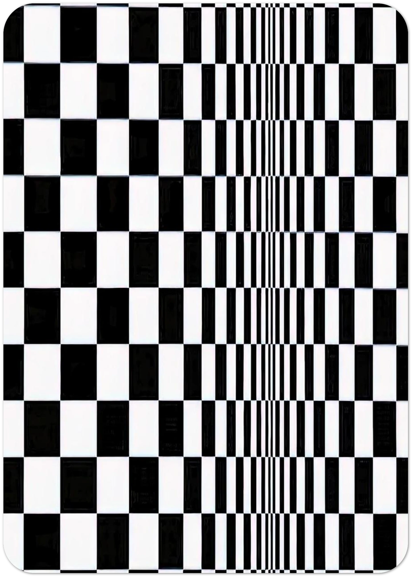 MOVEMENT IN SQUARES 1961 By Bridget Riley Pack of 10 Post Cards | Bridget Riley Post Cards | A6 (10.5 x 14.8 cm) - 4.1 x 5.8 inches