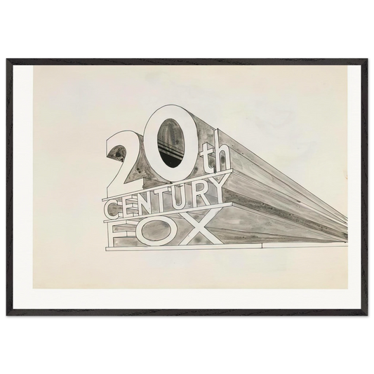 TRADEMARK STUDY 5 1962 - Edward Ruscha 70x100 cm / 28x40 inches Framed Art Print – Black Wooden Frame