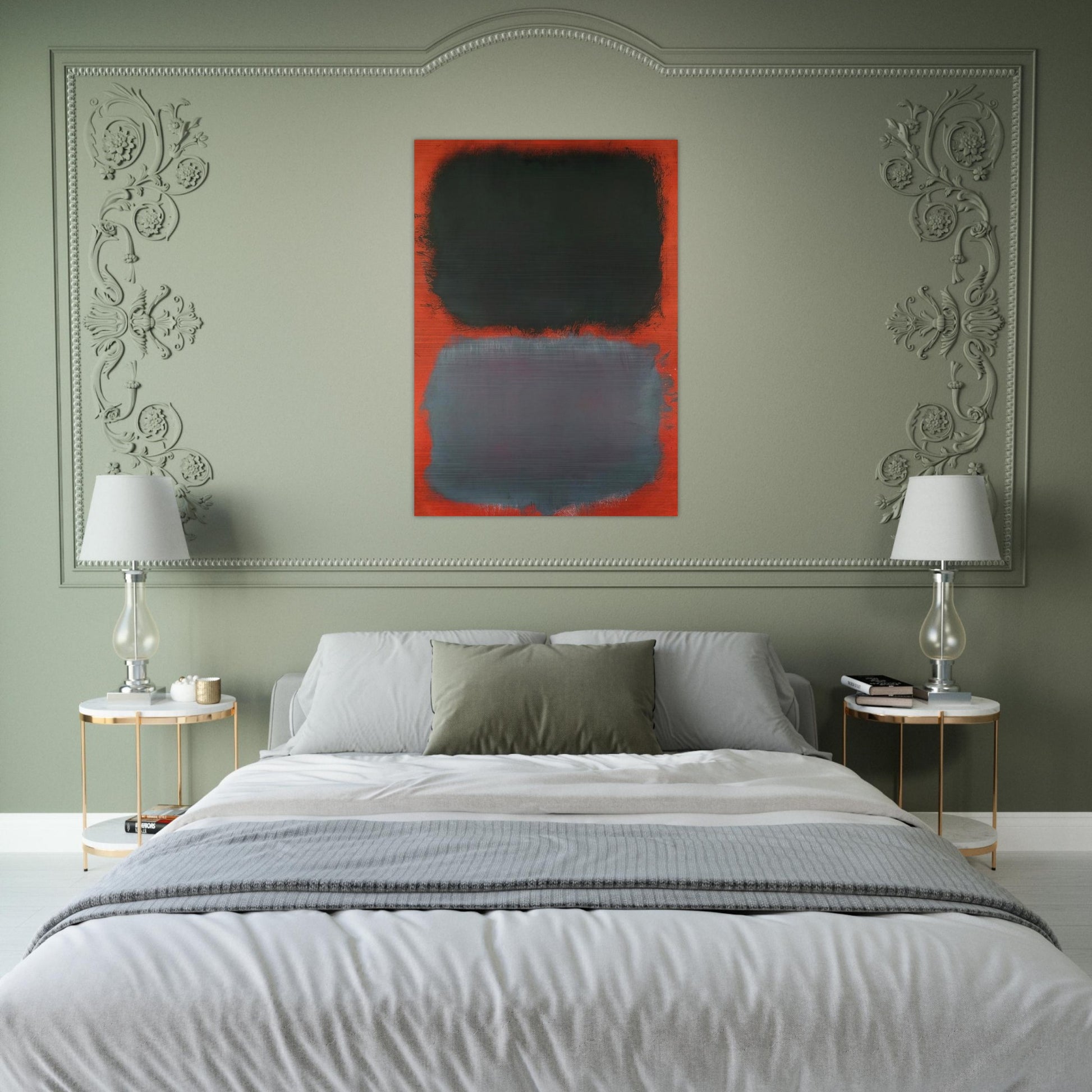 Untitled Gray, Gray on Red - 1968 - Mark Rothko Brushed Aluminum Print - 70x100 cm / 28x40 inches | Mark Rothko Aluminum Print | Mark Rothko Prints