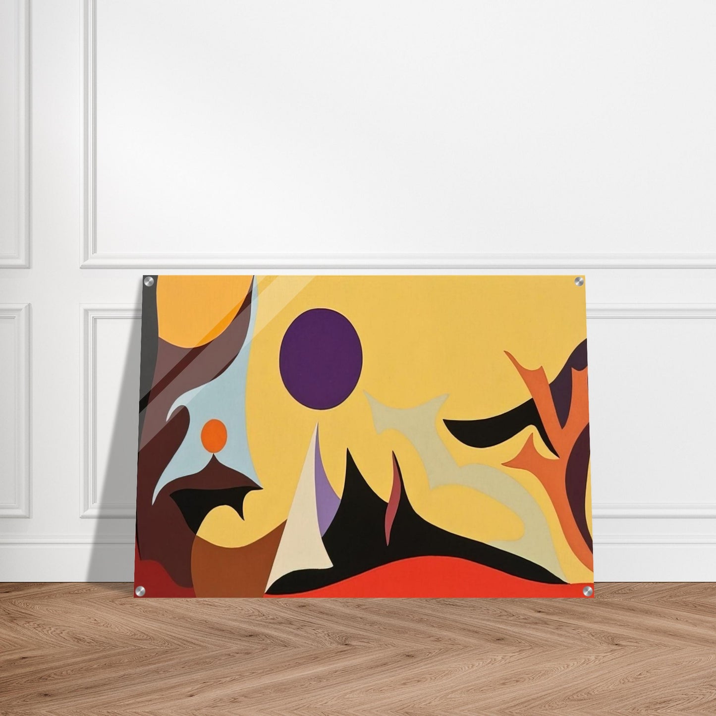 Yellow Landscape - 1953 - Karl Benjamin Acrylic Print - 70x100 cm / 28x40″ inches