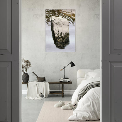Study for Flat Boulder Reflected - 1986 - Neil Welliver Brushed Aluminum Print - 70x100 cm / 28x40 inches | Neil Welliver Aluminum Print | Neil Welliver Prints