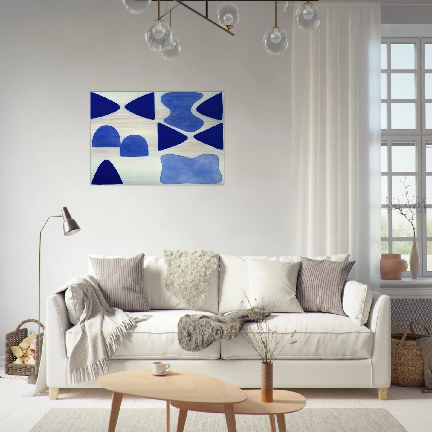 Berlin Blues 4 - 1965 - William Scott Brushed Aluminum Print - 70x100 cm / 28x40 inches | William Scott Aluminum Print | William Scott Prints
