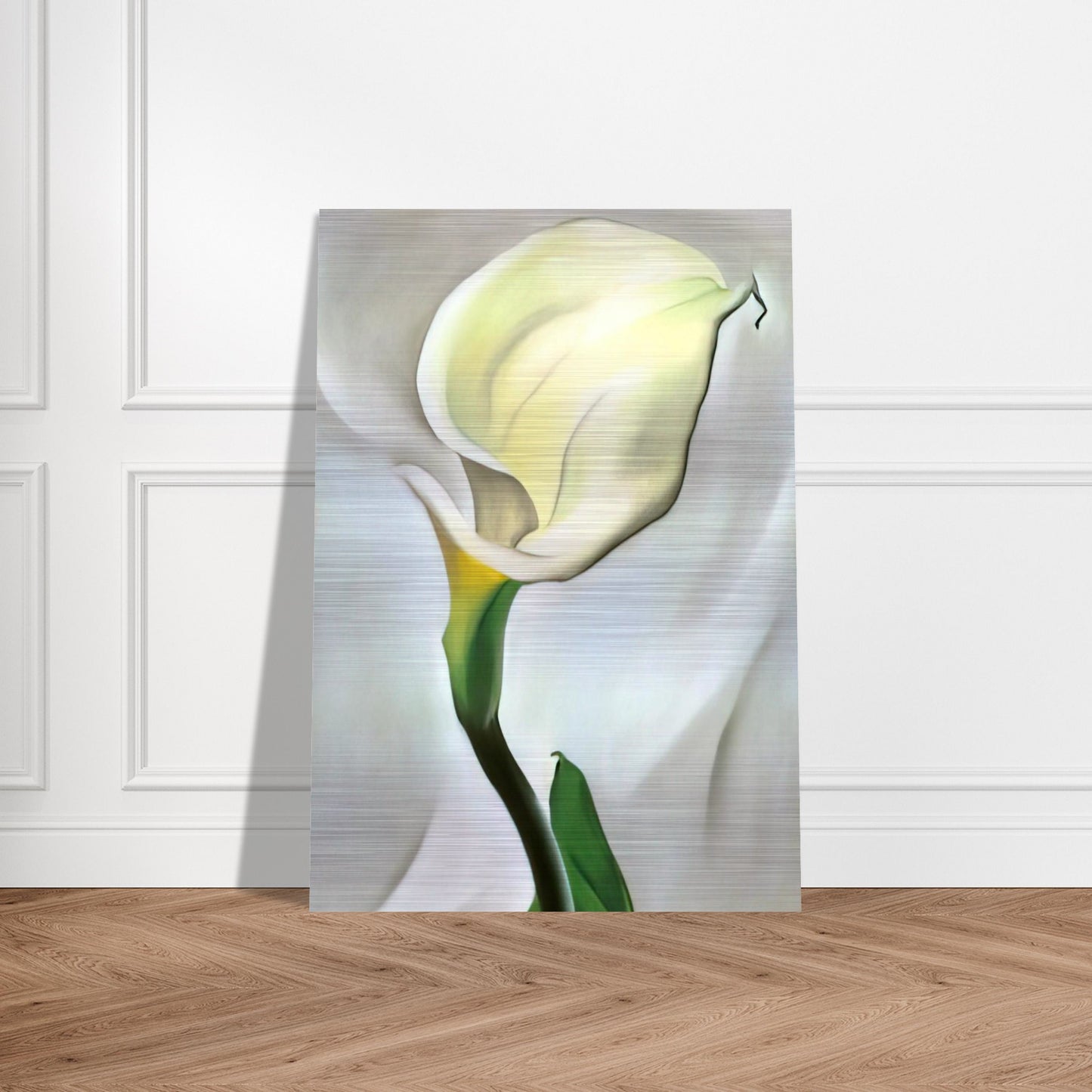 Calla Lily Turned Away - Georgia O'Keeffe Brushed Aluminum Print - 70x100 cm / 28x40 inches | Georgia O'Keeffe Aluminum Print | Georgia O'Keeffe Prints