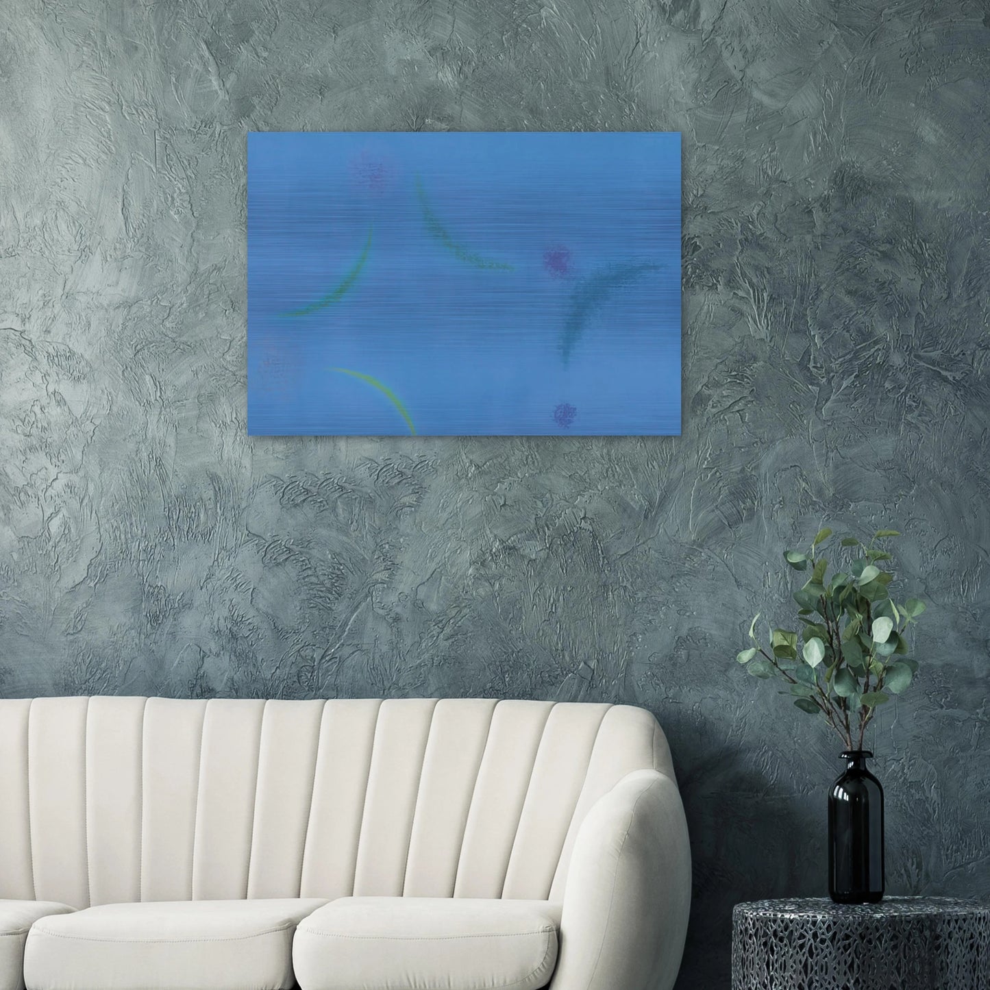Energien im Blau - 1949 - Max Bill Brushed Aluminum Print - 70x100 cm / 28x40 inches | Max Bill Aluminum Print | Max Bill Prints