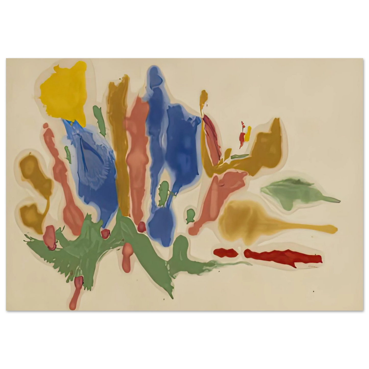 Helen Frankenthaler - Cool Summer, 1962- Wall Art - 60x80 cm / 24x32 inches - Fine Art Poster-canvas - -