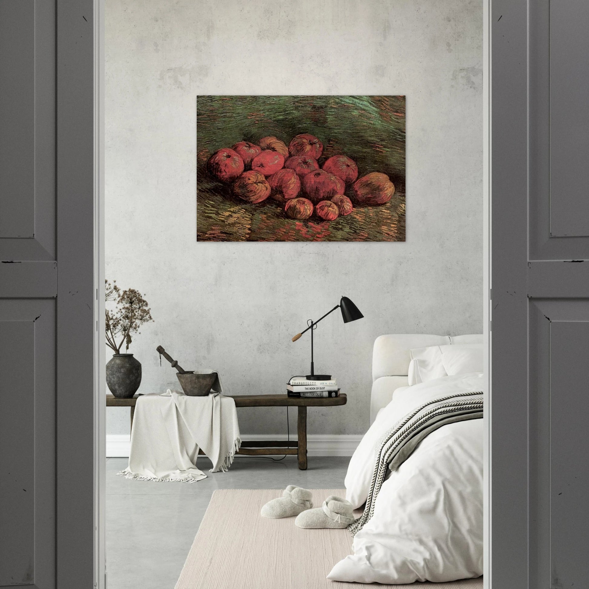 Still Life with Apples - Vincent van Gogh Brushed Aluminum Print - 70x100 cm / 28x40 inches | Vincent van Gogh Aluminum Print | Vincent van Gogh Prints