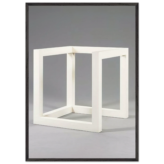 Incomplete Cube 10-4 - Sol LeWitt 70x100 cm / 28x40 inches Framed Art Print – Black Wooden Frame