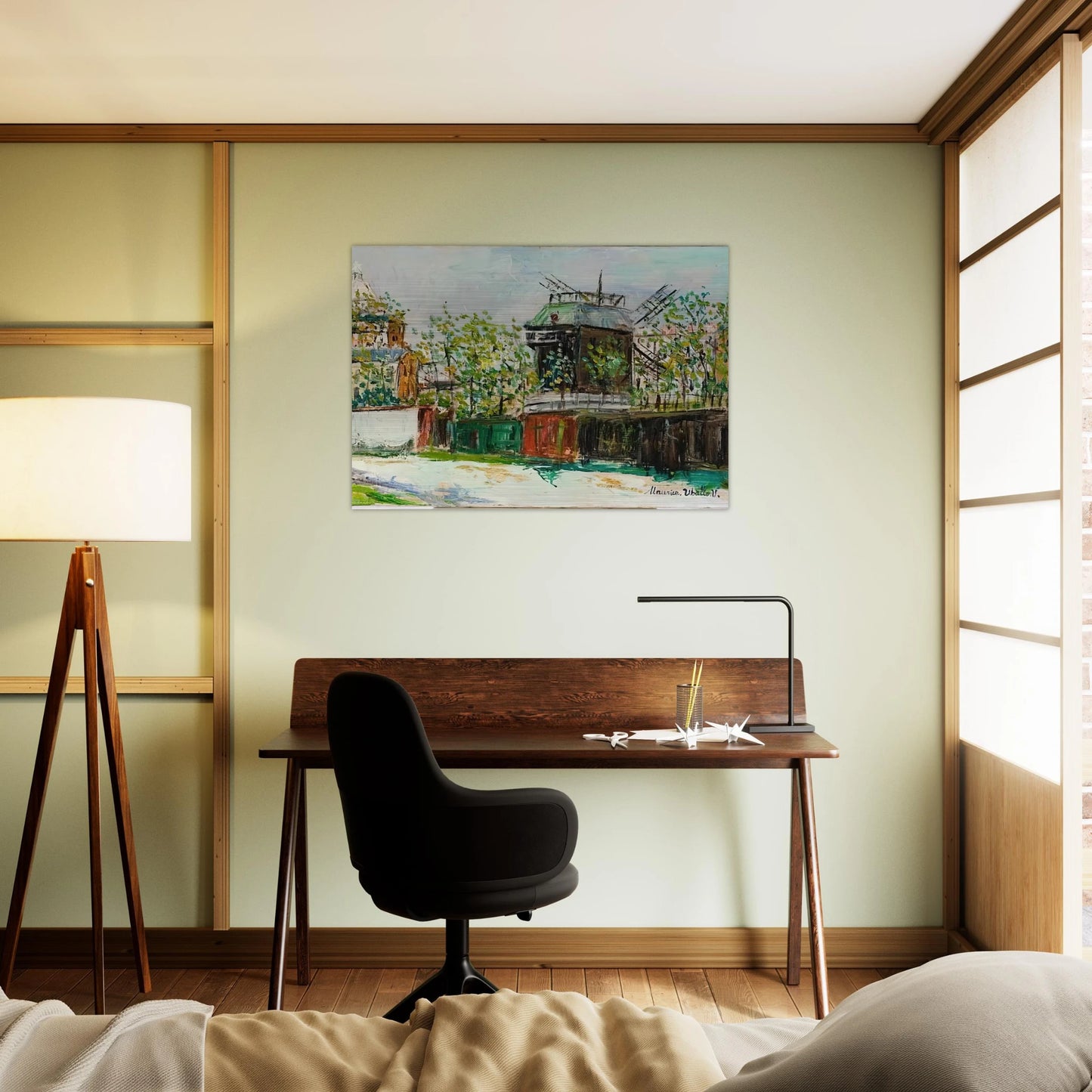 MOULIN DE LA GALETTE 4 - Maurice Utrillo Brushed Aluminum Print - 70x100 cm / 28x40 inches | Maurice Utrillo Aluminum Print | Maurice Utrillo Prints