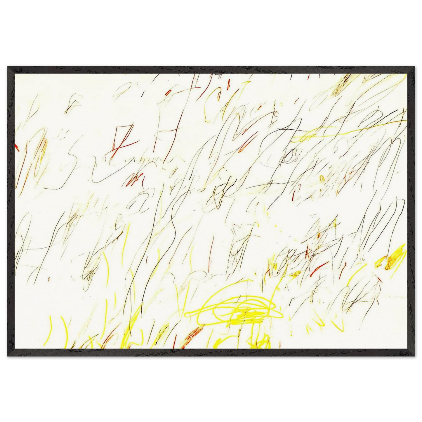 Blue Room - Cy Twombly 70x100 cm / 28x40 inches Framed Art Print – Black Wooden Frame