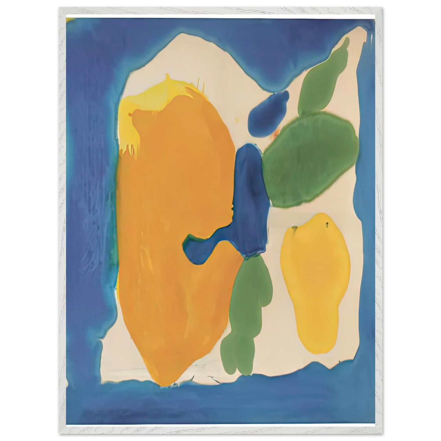 Helen Frankenthaler - Provincetown Window, 1963-64- Wall Art - 60x80 cm / 24x32 inches - Premium Wooden Framed Poster With Fine Art Paper-canvas - Black frame
