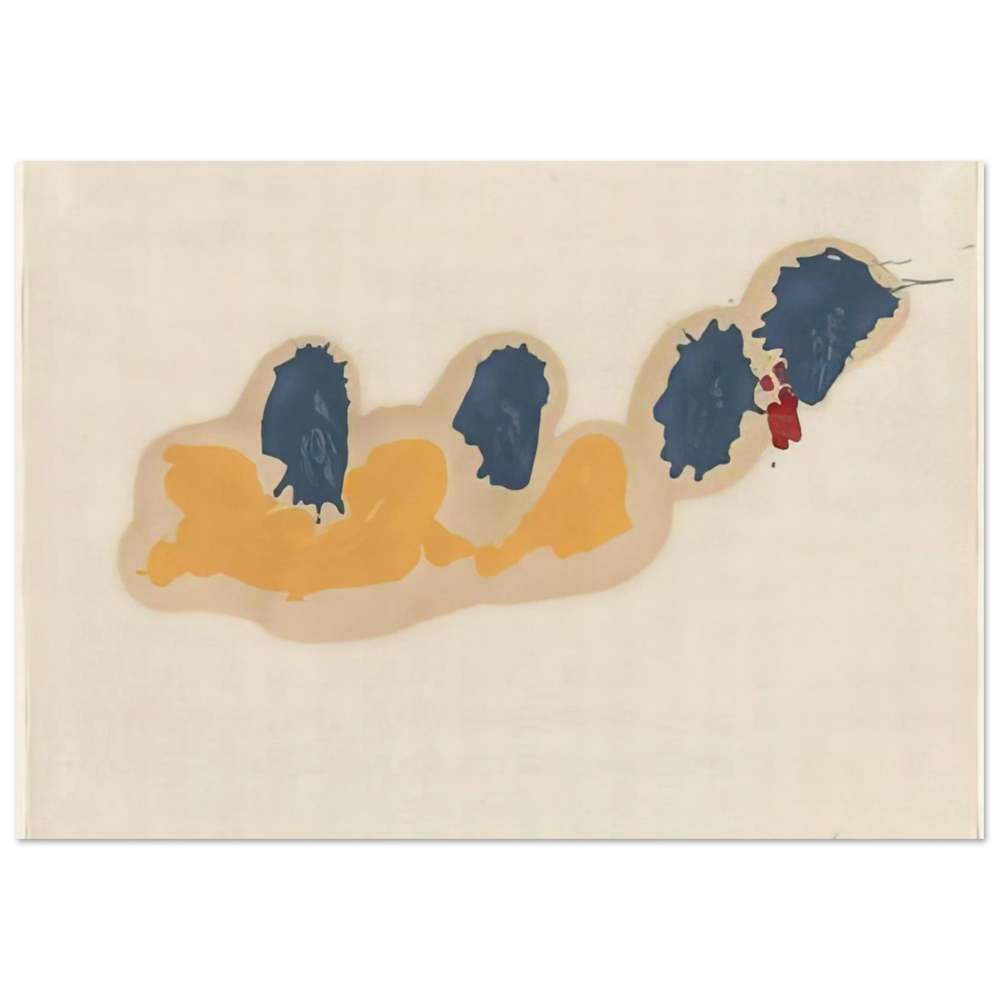 Helen Frankenthaler - April IV - 1960 Wall art - 70x100 cm / 28x40 inches - Fine Art Poster-canvas - -