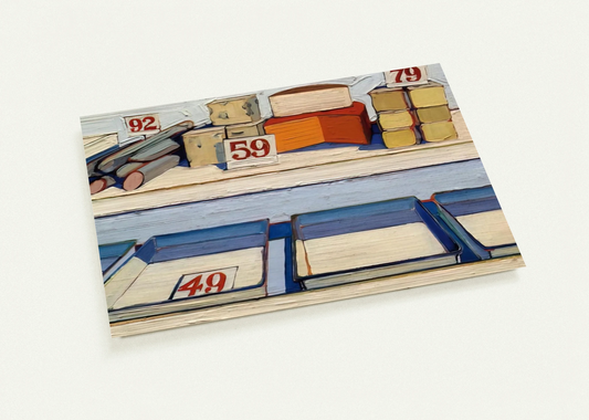 Delicatessen Counter - 1962 By Wayne Thiebaud Pack of 10 Post Cards | Wayne Thiebaud Post Cards | A6 (10.5 x 14.8 cm) - 4.1 x 5.8 inches