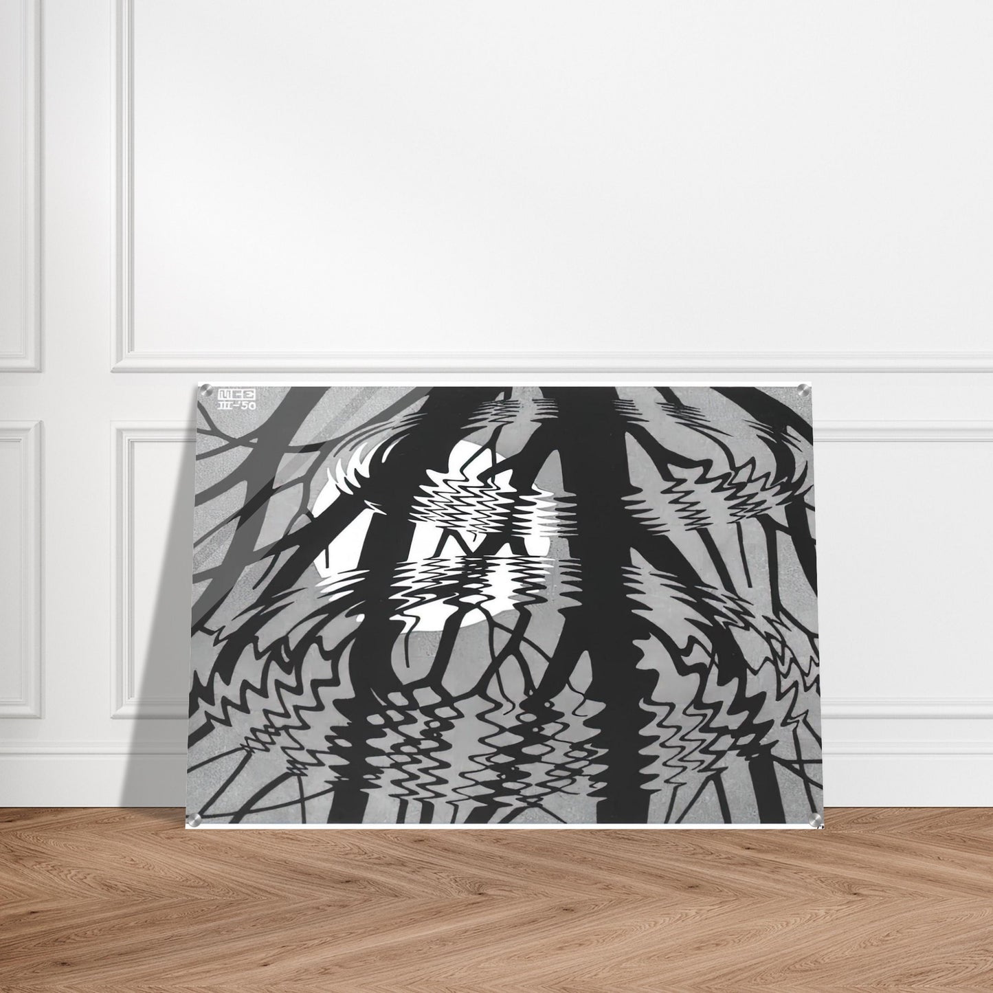 RIPPLED SURFACE - MC Escher Acrylic Print - 70x100 cm / 28x40″ inches | Maurits Cornelis Escher Prints