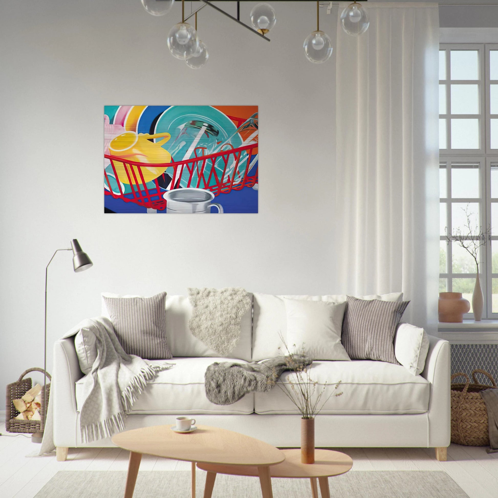 Dishes - James Rosenquist Brushed Aluminum Print - 70x100 cm / 28x40 inches | James Rosenquist Aluminum Print | James Rosenquist Prints