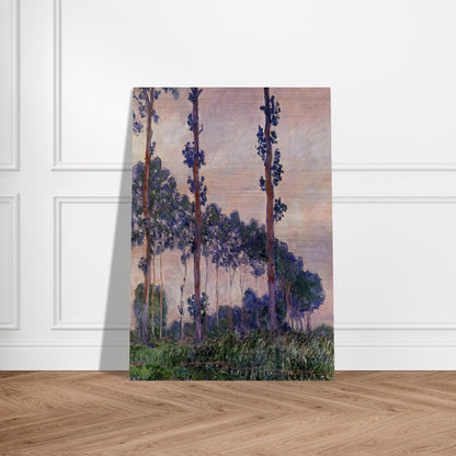 Three Trees in Grey Weather - claude monet Brushed Aluminum Print - 70x100 cm / 28x40 inches | claude monet Aluminum Print | claude monet Prints
