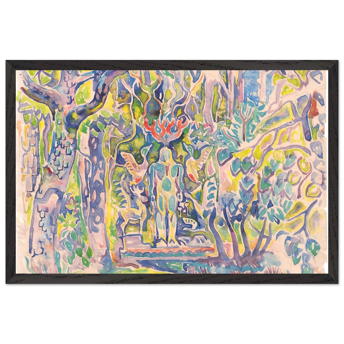 Walter Inglis Anderson - Walter Anderson Wall art - 21x29.7 cm / 8x12" - Premium Wooden Framed Poster With Fine Art Paper-canvas - Black frame