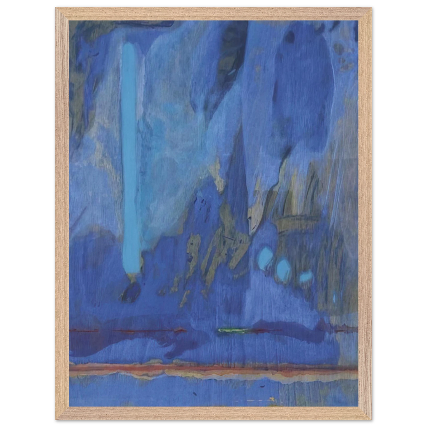 Helen Frankenthaler - Tales of Genji III - 1998 Wall art - 60x90 cm / 24x36 inches - Premium Wooden Framed Poster With Fine Art Paper-canvas - Black frame